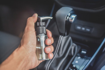 Alcohol gel hand washing and cleaning for Corona virus prevention in car,Alcohol 70%
