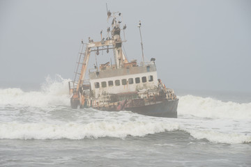 relitto nella skeleton coast