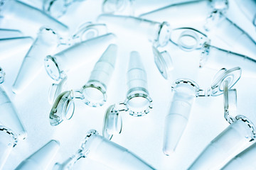 PCR microtube on a white background, PCR test tube on a white background