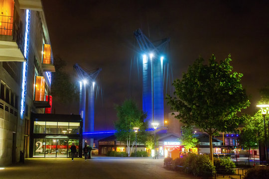 Gustav Flaubert Bridge in Rouen in Normandy 