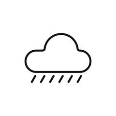 weather icon,simple icon of a cloud with a rainy vector illustration