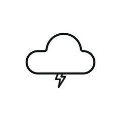 cloud with a strom icon vector illustration