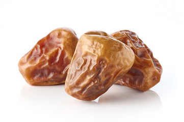 Heap of dates isolated on white background