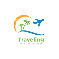 Travel Logo Design Vector Illustration