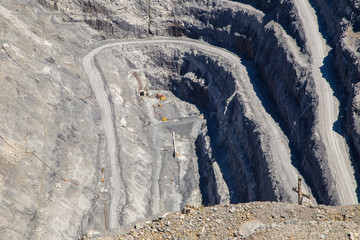 Big open pit magnezite quarry mine