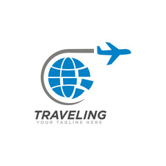 Travel Logo Design Vector Illustration