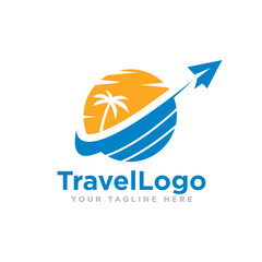 Travel Logo Design Vector Illustration