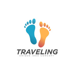 Fototapeta na wymiar Travel Logo Design Vector Illustration