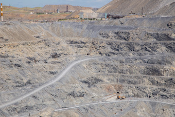 Big open pit magnezite quarry mine