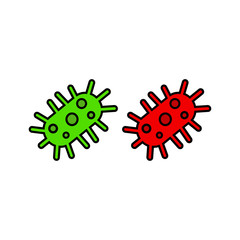 Coronavirus 2019-nCoV. Corona virus icon. Black on white background isolated. China pathogen respiratory infection (asian flu outbreak). influenza pandemic. virion of Corona-virus. Vector