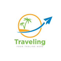 Travel Logo Design Vector Illustration