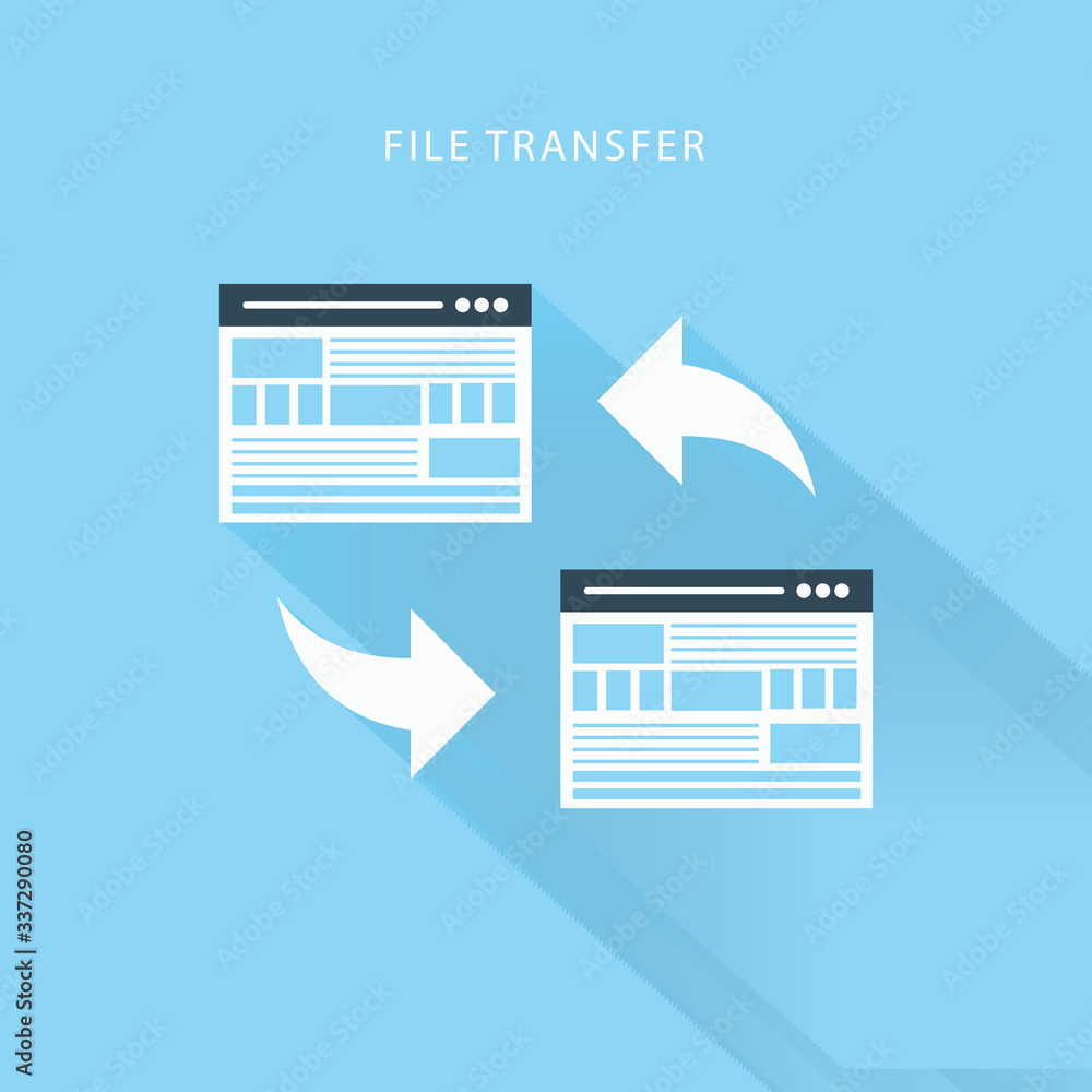 Poster files transfer. documents management. copy files, data exchange