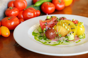 heirloom tomato dish