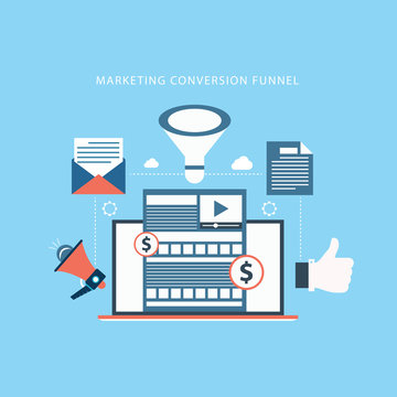 Conversion Optimization Concept flat Design