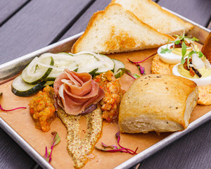 southern food country ham platter