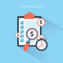 Analysis paper sheet document statistics concept