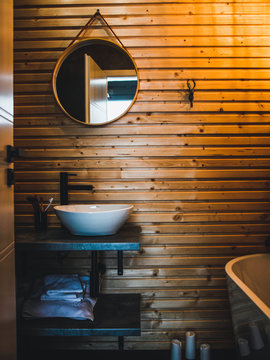 Bathroom in mountain house