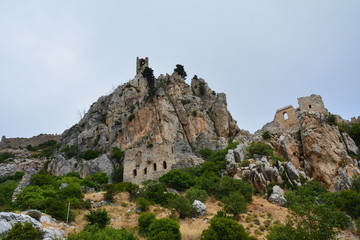 Fototapeta na wymiar Château Saint Hilarion Chypre du Nord