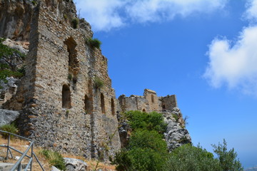 Fototapeta na wymiar Château Saint Hilarion Chypre du Nord