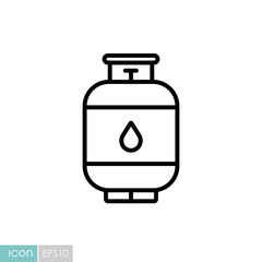 Propane gas cylinder vector icon