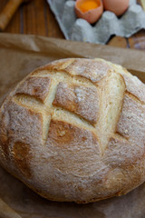 Fresh Homemade Bread On The Table