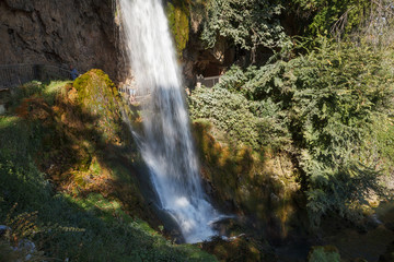 Fototapeta premium Edessa great park waterfall in Greece.