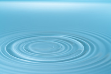 Waves on the surface of the water from a collision. Drop of water drop to the surface.