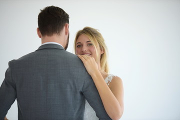 Couples who are getting married are happy