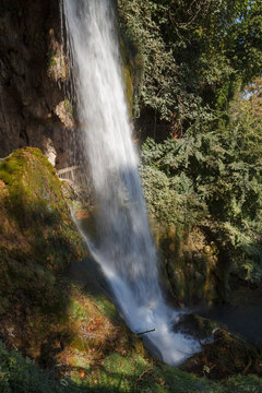 Edessa great park waterfall in Greece.