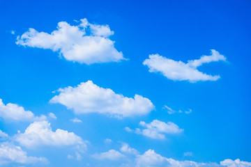 Naklejka na ściany i meble Cloud background with different cloud levels and blue sky