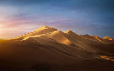 Sunset in the desert - Dune 7, Namibia