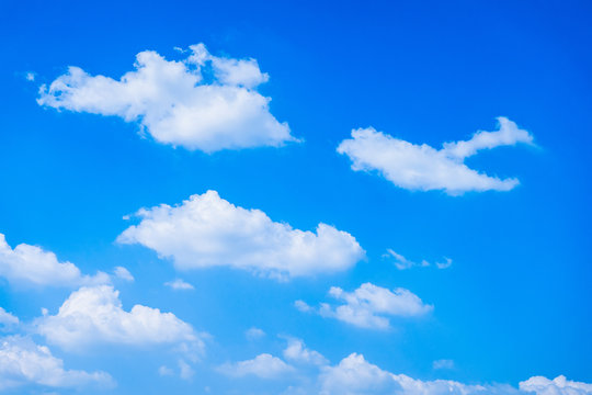 Cloud background with different cloud levels and blue sky