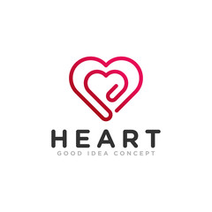 Heart Love Logo Design Vector