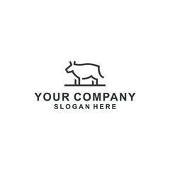 vector image of a cow
