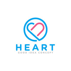 Heart Love Logo Design Vector