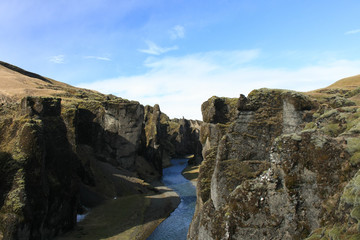 Fototapeta na wymiar Fjaðrárgljúfur Canyon on Iceland