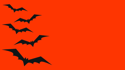 halloween bat vector on orange background