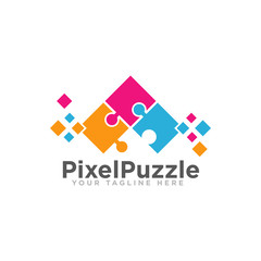 Puzzle Logo Design Vector Template