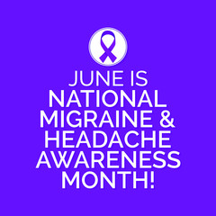 Vector illustration on the theme of National Migraine and Headache awareness month observed each year during June.