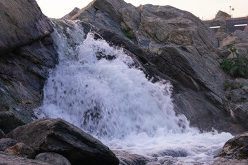 a small waterfall in maithon dam