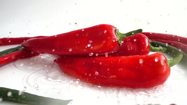 Juicy Capi pepper. Slow motion.