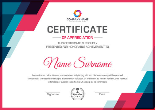 Creative multipurpose professional diploma certificate template design for all types company