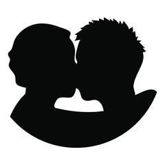 silhouette of a couple