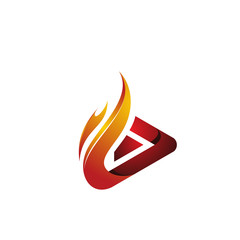 Vector logo design fire and media