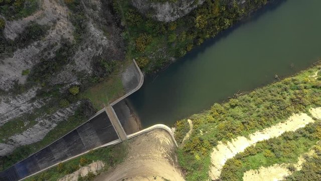 Bird's eye view of the Everton Dam in Cyprus.