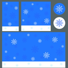 Naklejka na ściany i meble Set of posts and stories for your social media. Christmas backgrounds for social media banner with copy space. Vector stock illustration. 