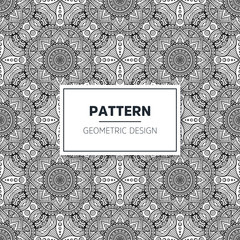 Seamless mandala islamic pattern. Vintage elements