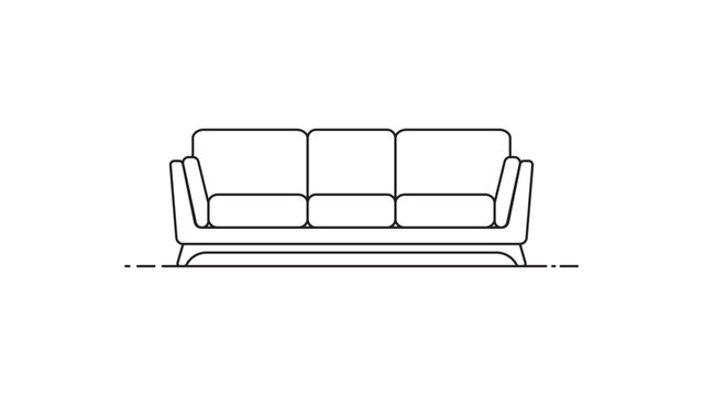 sofa flat design vector illustration