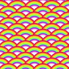 Rainbow arches seamless repeat pattern