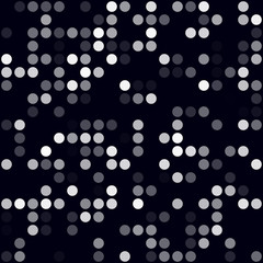 Technology pattern. Sparse pattern of circles. White colored seamless background. Creative vector illustration.